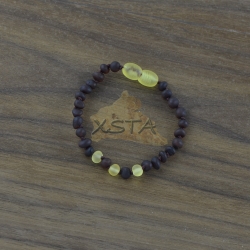 Amber teething bracelet yellow cherry beads